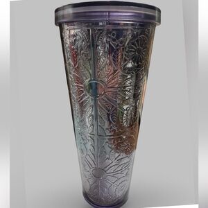 Starbucks 2017 Lavender Floral Tumbler Stainless Steel Cold Cup